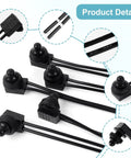Five Pack 12V Waterproof Push Button Switches SPST With Four and a Half Inch Leads, Durable Weatherproof Micro Switches for Cars, Boats, Off Road, DIY Projects, Copper Contacts, Easy Install. Black switch set with 4.5in leads