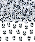 200 Pcs Halloween Skull Beads Acrylic Skeleton Head Spacers For Bracelets Earrings Necklaces Jewelry Making DIY Crafts Ghost Charms White 10X7mm Dope For Haunted House Parties And Party Favors.