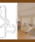 Top Notch Hidden Valance Clips For Window Blinds Clear Plastic Clip Tabs For Horizontal Shades with dimensions for easy installation.