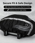 Suaetiai Waterproof Winch Cover Fits 2500-5500 Lb Electric Winches Durable Oxfbr Cloth with adjustable straps and reflective strip.