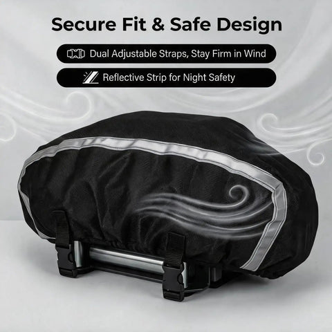 Suaetiai Waterproof Winch Cover Fits 2500-5500 Lb Electric Winches Durable Oxfbr Cloth with adjustable straps and reflective strip.