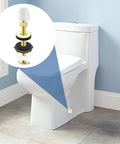 Heavy Duty Toilet Floor Bolts And Metal Flange Kit With Caps Nuts And Washers Solid Two Pack Bathroom Hardware showing installed parts.