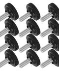 Heavy Duty Furniture Levelers Set 30 Pcs Adjustable Screw Feet For Leveling Uneven Floors Non Slip Nylon Base Reduces Wobble Shake And Noise Durable Floor Protectors For Chairs Tables Desks Easy Install, 30 black screw-in levelers