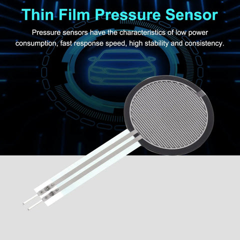 Thin Film Pressure Sensor FSR 410B 10g To 10kg Force Sensing Resistor Pad For Smart Home And Instruments Stress Test Sensor Pad 1 Pack Flexible Film Sensor Great For DIY Projects And Lab Testing Gear, round film pad with leads