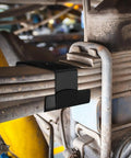 Close-up of 4 Piece Leaf Spring Clamp Kit for Vehicles Up To 2.5 Inches Wide installed on vehicle axle