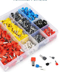 All Purpose Wire Ferrule Kit For 8 To 22 AWG 750 Piece Dual Bootlace Ferrules Set with assorted ferrules in a transparent box