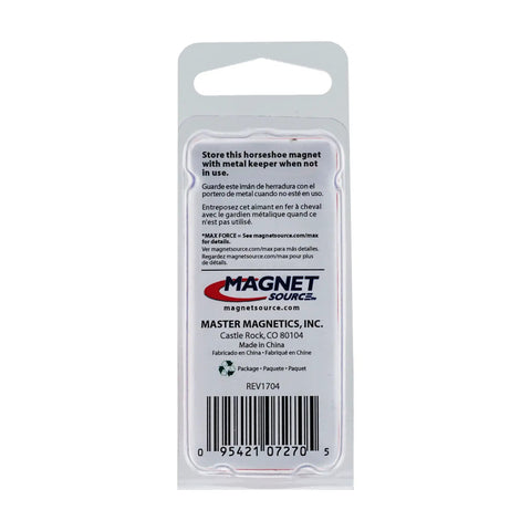 Back packaging of Alnico 5 Bridge Magnet with Keeper for Guitar Pickups, showing storage instructions and barcode.