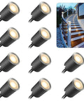 Dope 10 Pack Recessed LED Deck Light Kits With Protective Shell 32mm Warm White IP67 Waterproof for outdoor garden and stairs