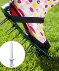 Heavy Duty Lawn Aerator Spike Shoes with 2.75 Inch Metal Replacement Pegs for Efficient Soil Aeration; image with polka dot boots