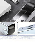 4 Pack Door Droop Support Wheels Set For Sliding Doors Cabinets And Furniture Stability Stainless Steel And Nylon Bottom Track Pulleys