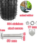 Dead Simple Heavy Duty Vacuum Air Caster Wheels 200MM 250MM Tubeless Rubber Tires with 304 stainless steel screws and nuts