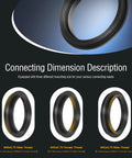 Rock Solid All Metal M48 To M42 Telescope Adapter 0.75 Pitch Aluminum Anodized Thread Description with Dimension Options