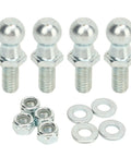 4 Pack Ball Studs 5/16-18 Thread 5/8 Inch Shank Gas Strut Bolts For Gas Lift Support Struts Zinc Plated with nuts and washers