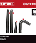 Two And A Half Inch Gutter Cleaning Wet Dry Vac Attachment Kit For Blowing And Suction Debris From Gutters with nozzles and wands