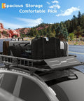 Heavy Duty Roof Rack Cargo Basket 46 Inch By 36 Inch Universal Carrier With 200 Lbs Capacity For SUVs And Trucks Car Top Luggage Holder