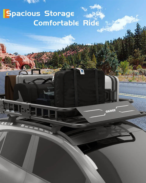 Heavy Duty Roof Rack Cargo Basket 46 Inch By 36 Inch Universal Carrier With 200 Lbs Capacity For SUVs And Trucks Car Top Luggage Holder