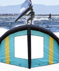 Inflatable Windsurf Wing For Surfing And Water Play, Handheld Wing Foil Kite With Clear View Window, 5 Square Meters, Built Tough
