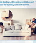 Smooth As Butter Heavy Duty Furniture Sliders Reusable Floor Protectors For Carpet Or Hardwood under sofa, reducing friction while moving.