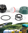Complete 1/2 To 3/4 Inch Float And Bonnet Repair Kit For Backflow Preventers And PVB Valves, parts displayed on white background