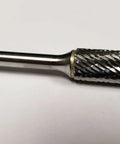 1/2 Inch SA-5 Solid Carbide Cylinder Bur Double Cut for precise deburring and shaping in metalworking and milling projects