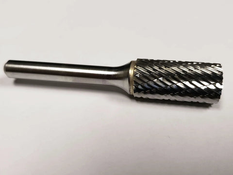 1/2 Inch SA-5 Solid Carbide Cylinder Bur Double Cut for precise deburring and shaping in metalworking and milling projects