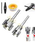 Gcoujrl Dual-Function Pipe Threading Tool Kit For PVC Pipes With Screw Extractor And Sealant Tape Electric Drill Compatible, showing threading tool details.