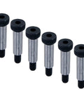 Beefy Alloy Steel Hex Socket Shoulder Screws 6 Pack, 1/2 Inch Shoulder Diameter, 1-1/2 Inch Shoulder Length, shown front view