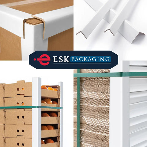 Light Duty Cardboard Edge Protectors For Shipping Pallets 2X2X72 Inches Corner Boards Keep Your Cargo Locked Down During Transit 50 Pack White No Sweat Packaging Solution