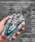18 In 1 Folding Wire Stripper Pliers For DIY Pros held in hand showing distinctive folding design