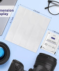 Pikabeast Lens Wipes packet for eyeglasses and cameras on a blue background