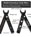 4 In 1 Bike Chain Quick Link Tool With Master Link Pliers, Quick Link Opener And Closer, Tire Levers, Chain Hook and Storage
