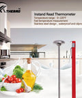 Instant Read 1 Inch Dial Thermometer Four Pack For Coffee Drinks And Chocolate Milk Foam, Quick Temperature Probe For Home Barista Use
