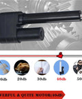 Tough As Nails Heavy Duty 6000N Linear Actuator Wields A Legit 1300Mm Stroke And 24V Drive, showcasing a quiet motor at 40dB.