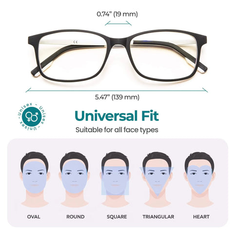 Arctic Blue Light Blocking Reading Glasses 1.5 Diopters universal fit for all face shapes, anti-glare lenses for computer eye strain relief.