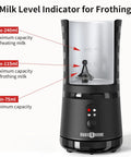 4 In 1 Electric Milk Frother For Hot And Cold Foam, Temperature Control And Auto Shut Off, with milk level indicator for frothing
