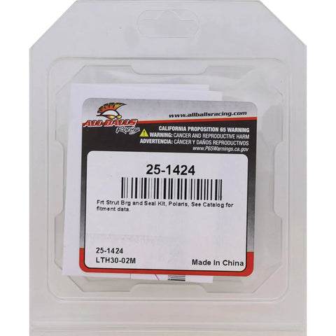 All Balls Racing 25-1424 ATV Wheel Bearing Kit packaging, includes barcode and warning labels for OEM replacement.