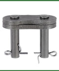 Heavy Duty Raseparter 100H Roller Chain Kit Plus Connectors For Cement Wood And Construction Machinery That Slays Under Pressure With Balanced Stress Design And Heavy Loads. steel link connector