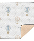 Cartoon Hot Air Balloon Baby Play Mat For Floor 50 By 50 Inch Soft Anti Slip Crawling Waterproof Foldable Mat For Infants Babies Toddlers