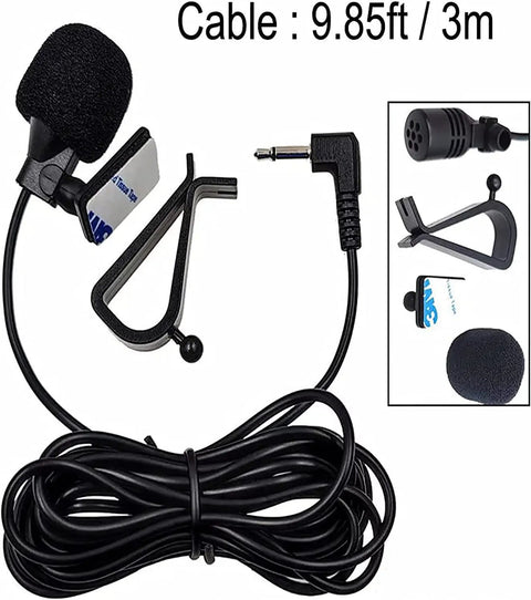 Car Audio Microphone For Head Unit With Three Point Five Millimeter Mic Input Aftermarket Microphone For Clear Voice
