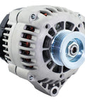 Rock Solid Alternator Replacement For GM Trucks And SUVs Including Tahoe Silverado 1500 2500 3500 With 4.3L 4.8L 5.3L And 6.0L Engines Fits Cadillac Chevrolet GMC Models Part 8247N 335 1086 Compatible, close-up view of alternator