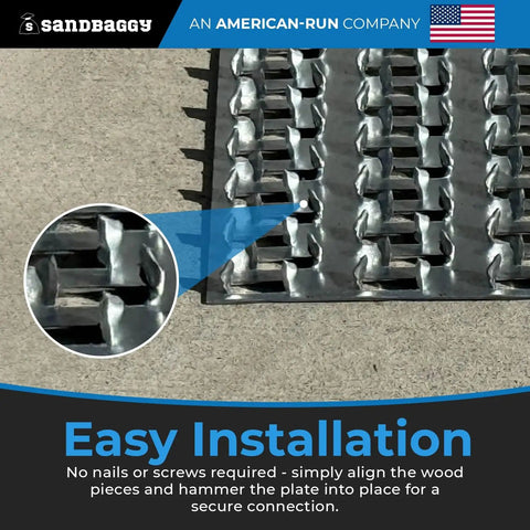 Rock Solid Four By Six Inch Steel Mending Plates For Wood Framing 19 Gauge Heavy Duty Steel with easy installation method.