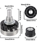 Diagram of RV24YN20S B102 1K Potentiometer 1000 Ohm Single Turn Rotary Film Carbon Potentiometer With 2 Knobs And 2 Dials Pack Of Six