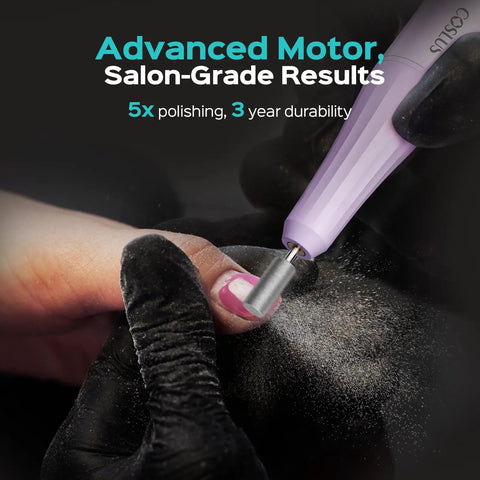 Cordless Nail Drill Kit With LED Display Adjustable Speeds And Professional Nail File for acrylic gel powder use in action
