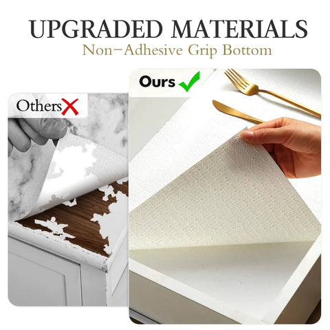 Premium White Non Adhesive Shelf And Drawer Liner For Kitchen Cabinets Pvc Based Non Slip Organizer Roll That Keeps Counters Super Sleek And Declutters Your Entire Space In No Time Flat