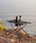 Ultralight Camping Table With Cup Holder And Carry Bag, Foldable Aluminum Backpacking Table for Camping, Picnic, Beach and Fishing Trips