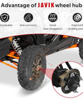 Front Left And Front Right Wheel Hub Set For Polaris Ranger And RZR UTVs Fits 2009 To 2014 Ranger 700 800 4X4 Crew 6X6 Diesel 900 570 ACE 570 900 OEM Replacement Bearing Hub Assembly on UTV wheel