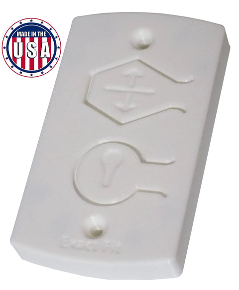 White Two Button Cover Plate For Garage Door Wall Station And Remote Opener Fits Classic Drive Quantum And Prodrive Openers