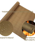 Nonstick Sublimation Sheet 16x20 And Heat Resistant Tape Pack sheets with temperature features and durability attributes displayed.