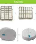 Replacement Filter Kit For Shark Navigator Upright DLX And Rotator Series NV60 NV70 NV71 NV80 NV90 NV95 NVC80C filter sizes