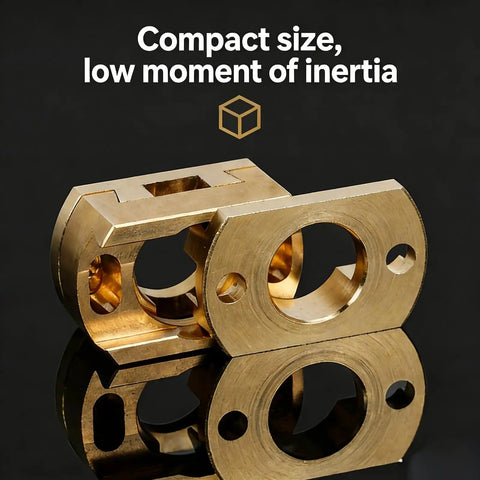 Level Up Your 3D Printer With Premium Brass Oldham Coupler 2 Pack For Ender 3 CR10 Z Axis To Banish Jiggles Improve Motion On T8 Lead Screws Prevent Radial Slip Save On Reprints Anytime Boosting Print Quality For Better Results Today. Brass Oldham coupler, 8mm bore, compact design